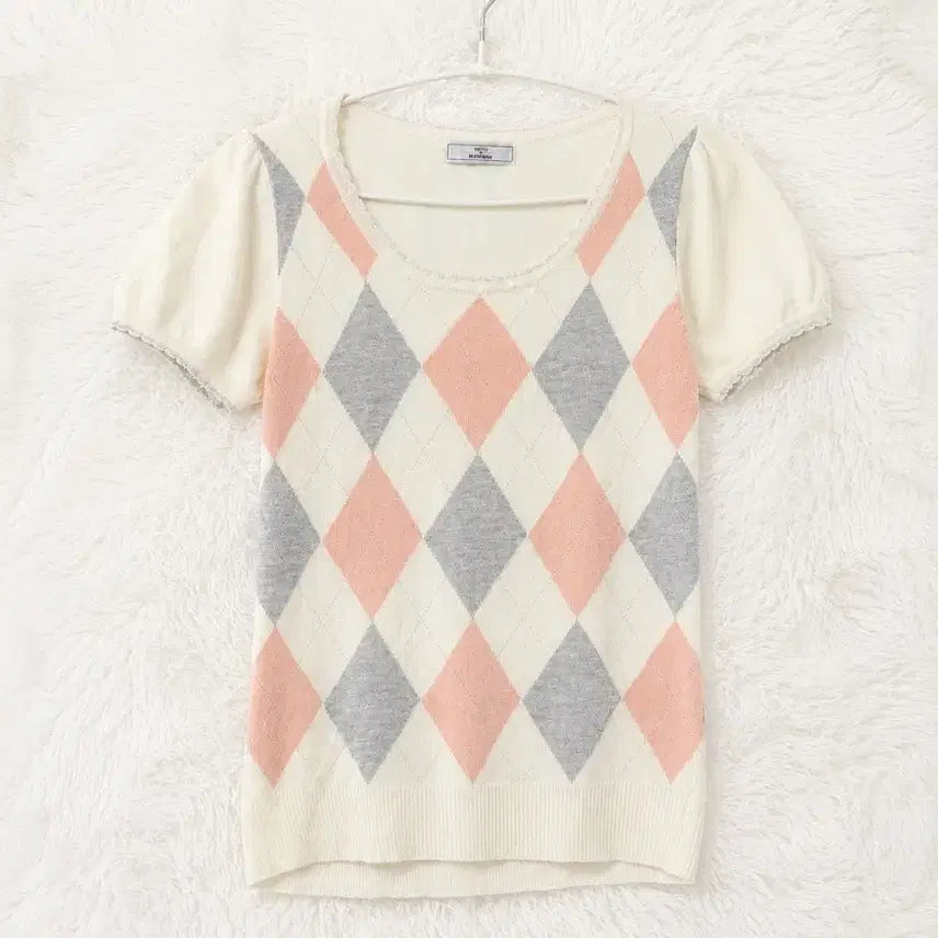[BUNJANG] Vintage Japanese Argyle Wool Vest / 일본 빈티지 아가일 로걀탑