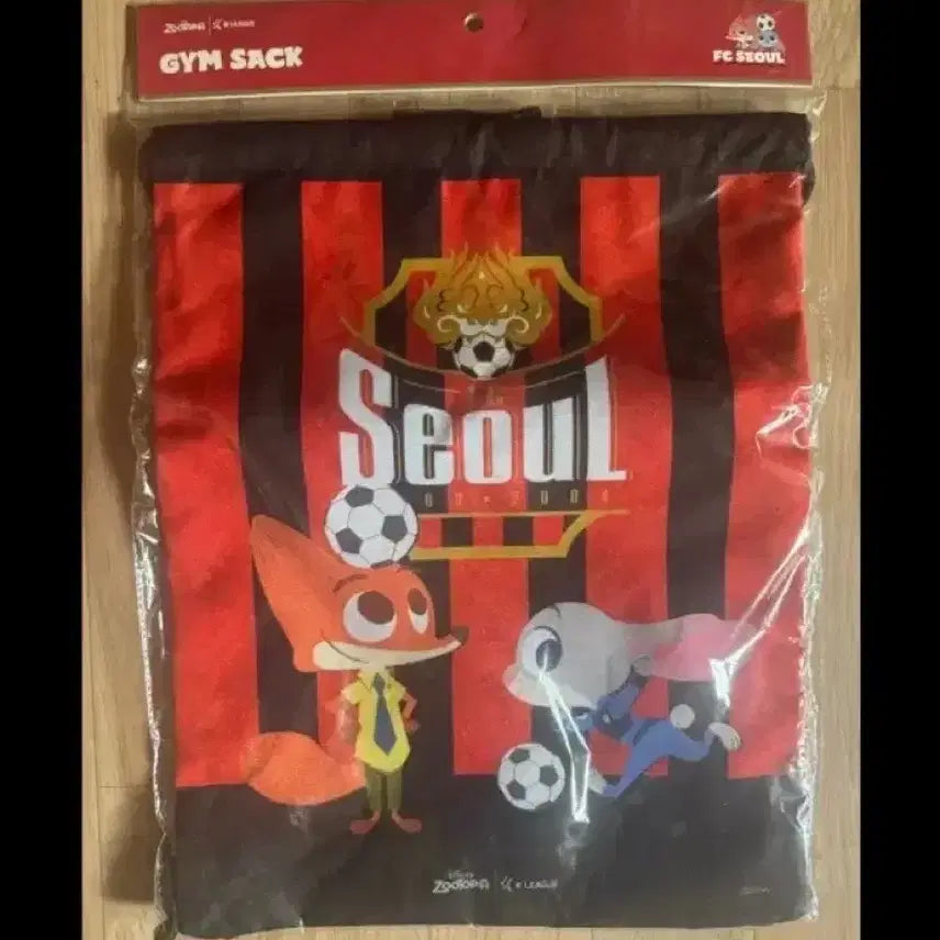[BUNJANG] FC Seoul x Zootopia Collaboration Gym Sack Bag (Sealed) / FC서울 주토피아 콜라보 짐색 가방 미개봉