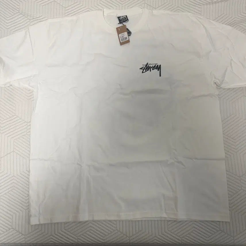 [BUNJANG] Stüssy Plush T-Shirt White 2XL / 스투시 플러시 티셔츠 화이트 2xl