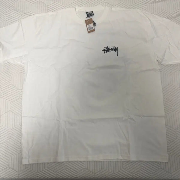 [BUNJANG] Stüssy Plush T-Shirt White 2XL / 스투시 플러시 티셔츠 화이트 2xl