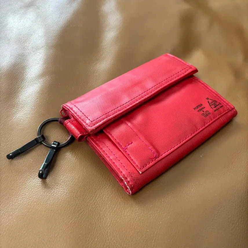 [BUNJANG] PORTER PVC Sports Wallet Red / PORTER 포터 PVC 스포츠 월렛 지갑 레드