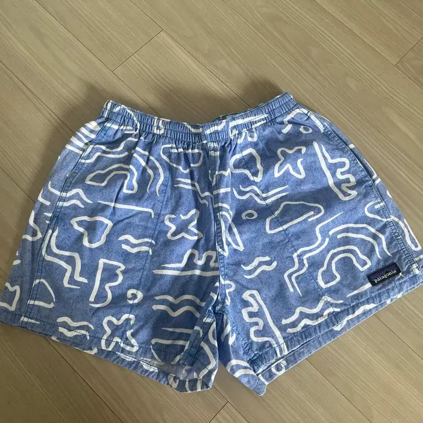 [BUNJANG] Patagonia Patterned Shorts / 파타고니아 반바지 하늘색 패턴
