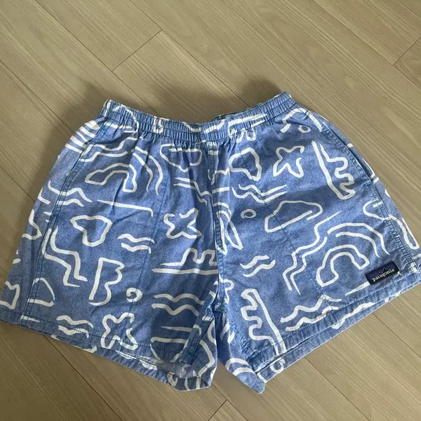 [BUNJANG] Patagonia Patterned Shorts / 파타고니아 반바지 하늘색 패턴
