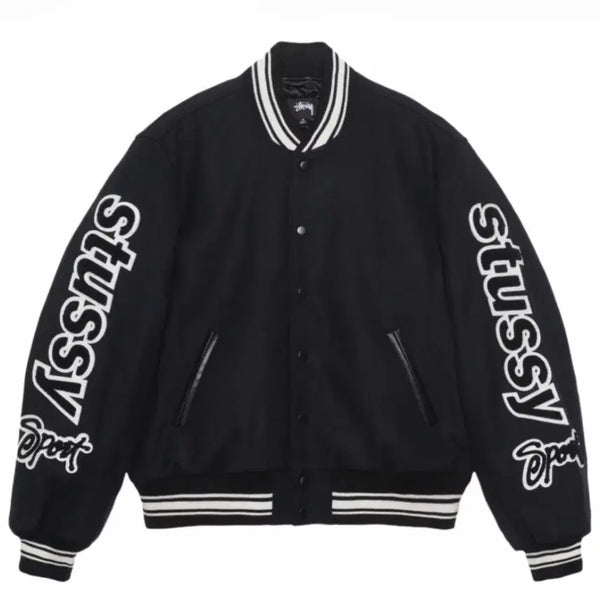 [BUNJANG] Stussy Competition Varsity Jacket Black L / [L] 스투시 컴피티션 바시티 블랙
