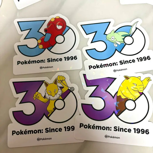 [BUNJANG] Pokemon 30th Anniversary Sticker Set (4 Types) / 포켓몬 30주년 스티커 4종 세트 슬리프 슬리퍼 등