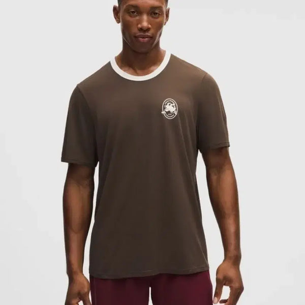 [BUNJANG] Lululemon Fast & Free Perforated T-Shirt - Brown Stripe - Size L / 룰루레몬 패스트앤프리 퍼포레이티드 티셔츠 L