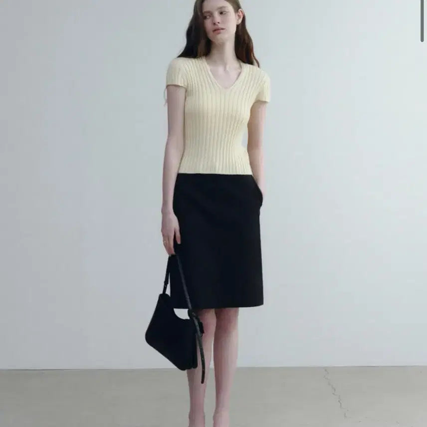 [BUNJANG] fyeo Sera Cotton Midi Skirt Black / fyeo 포유온 sera cotton midi skirt 새상품