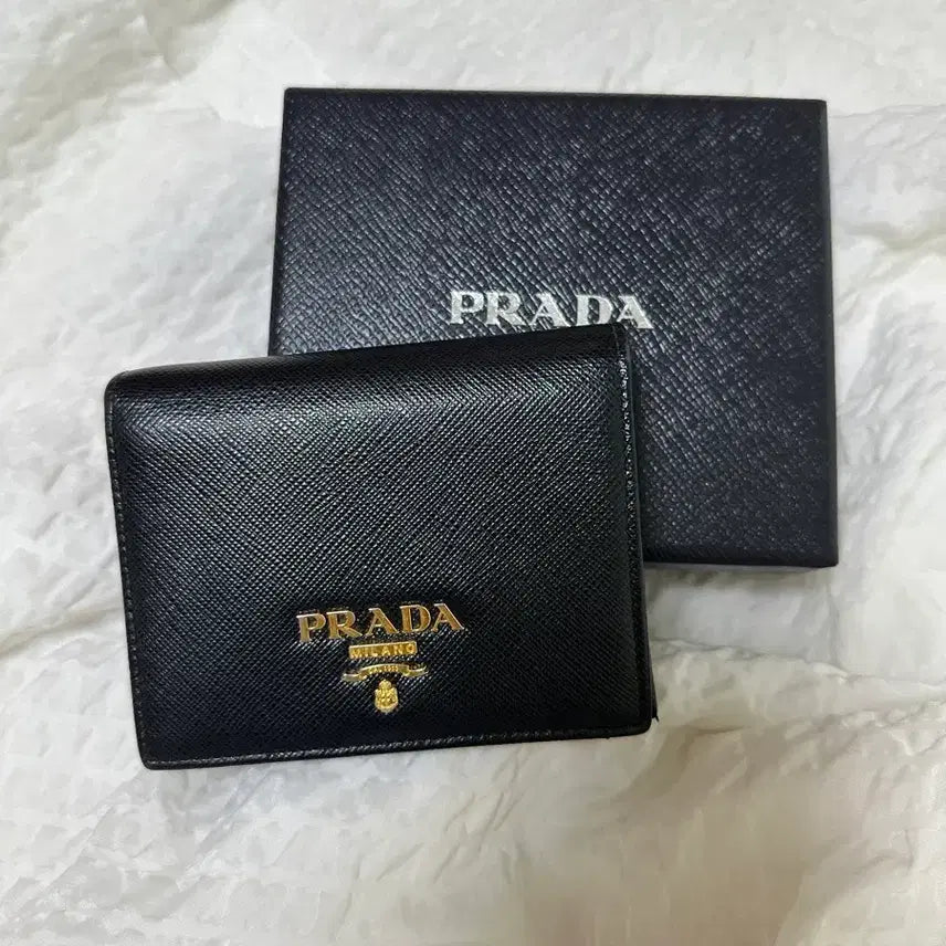 [BUNJANG] Prada Saffiano Bifold Wallet Black 1MV204 / 프라다 사피아노 반지갑 블랙 1MV204