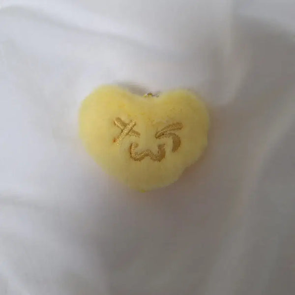 [BUNJANG] TWS Heart Plush Keychain Yellow / 투어스 하트 플러쉬 키링 노랑
