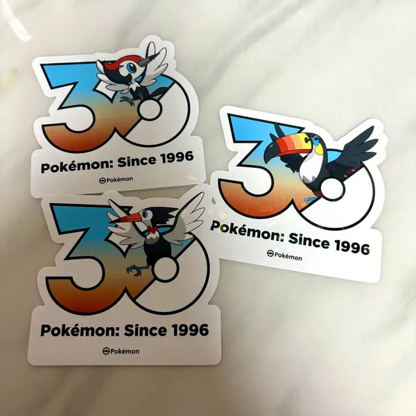 [BUNJANG] Pokemon 30th Anniversary Sticker Set (Farfetch'd, Krabby, Ducklett) / 포켓몬 30주년 기념 스티커 3종 콕코구리 크라파 왕큰부리