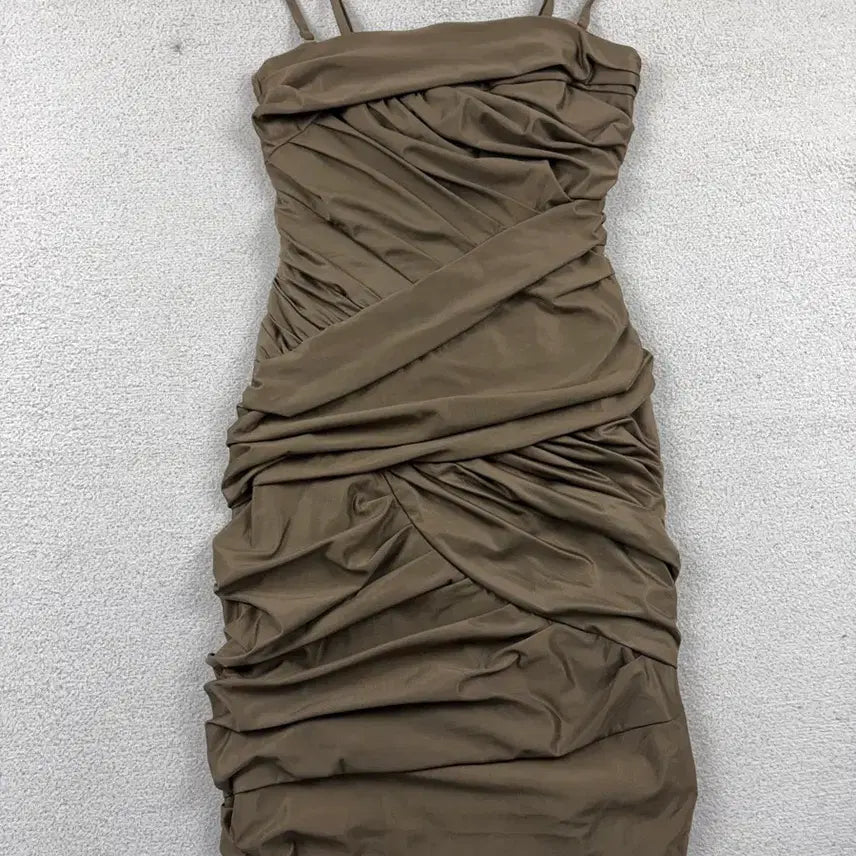 [BUNJANG] Bombshellmure Drape Shirring Slip Dress / 봄빅스엠무어 드레이프 셔링 슬립 원피스