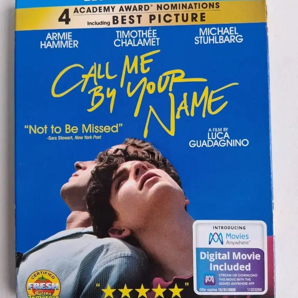 [BUNJANG] Call Me By Your Name Blu-ray + Digital / 콜 미 바이 유어 네임 블루레이+디지털 포함
