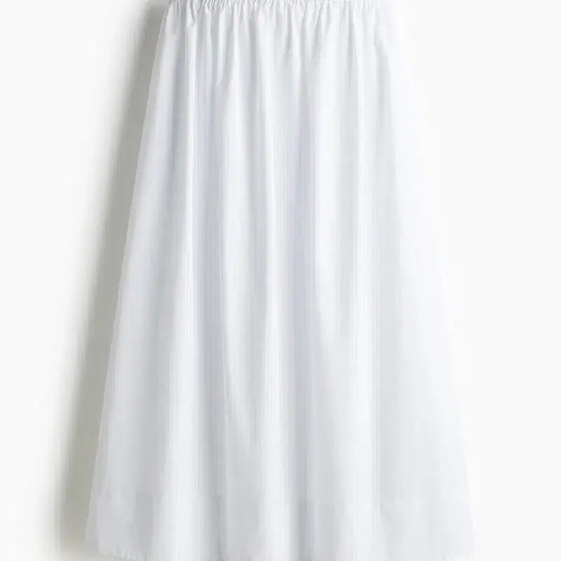 [BUNJANG] H&M White Banding Long Cotton Skirt / 새상품) H&M 화이트 밴딩 롱 코튼 스커트