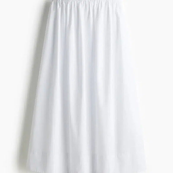[BUNJANG] H&M White Banding Long Cotton Skirt / 새상품) H&M 화이트 밴딩 롱 코튼 스커트
