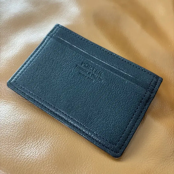 [BUNJANG] Porter Goat Leather Card Wallet Black / PORTER 포터 고트 레더 카드 지갑 월렛 블랙