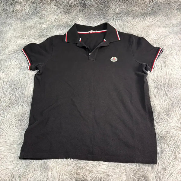 [BUNJANG] Moncler 23SS Short Sleeve T-shirt Black / [S,23SS] 몽클레어 카라티 반팔 티셔츠 블랙
