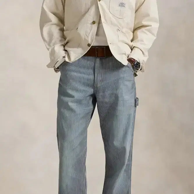 [BUNJANG] Polo Hickory Carpenter Pants (Altered Length) / [34인치 기장수선] 폴로 히코리 카펜터 팬츠