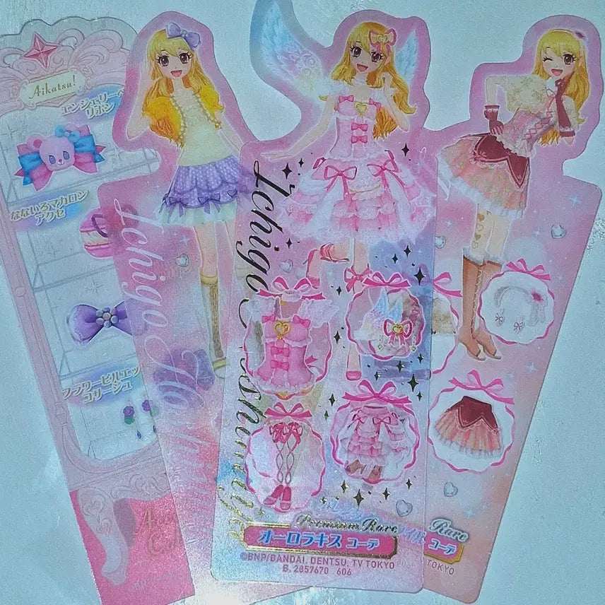[BUNJANG] Aikatsu! Star! Ichigo & Ringo Bookmark Set / 아이카츠 아이엠스타 북마크 책갈피 이치고 라임 세트
