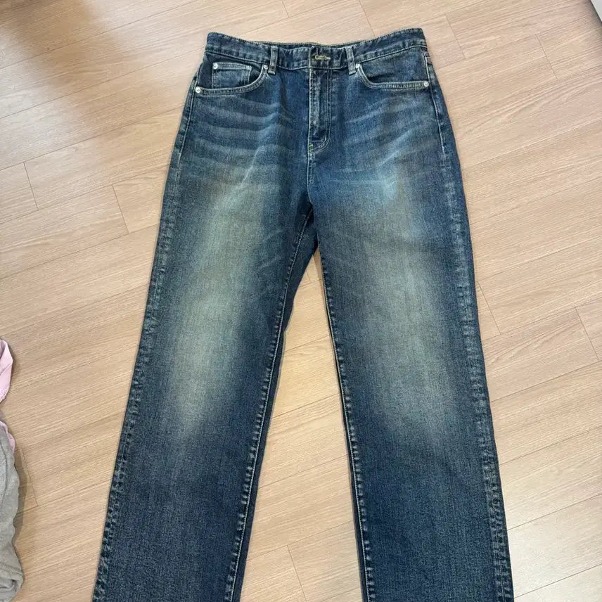 [BUNJANG] Modnine Vintage Wash Straight Denim Jeans / 남자 빈티지 워싱 스트레이트(모드나인)
