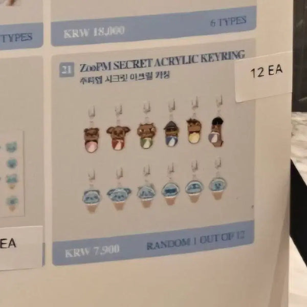 [BUNJANG] 2PM Wooyoung Nichkhun Taecyeon Acrylic Keyring / 2pm 아크릴키링