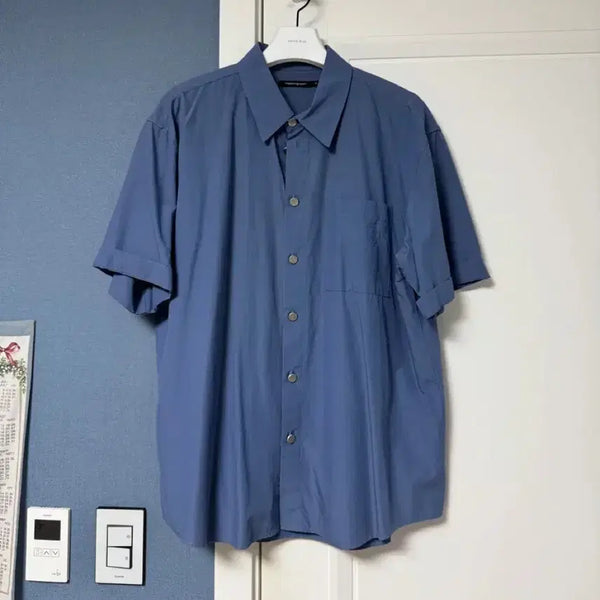 [BUNJANG] Haeching Room Museum Shirt Blue / [3] 해칭룸 / 뮤지엄 셔츠 블루