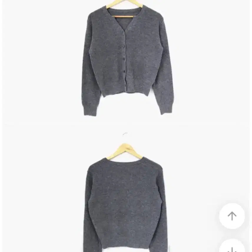 [BUNJANG] Side Slit Knit Cardigan Dark Grey / 새 상품)트임 니트 가디건 다크 그레이