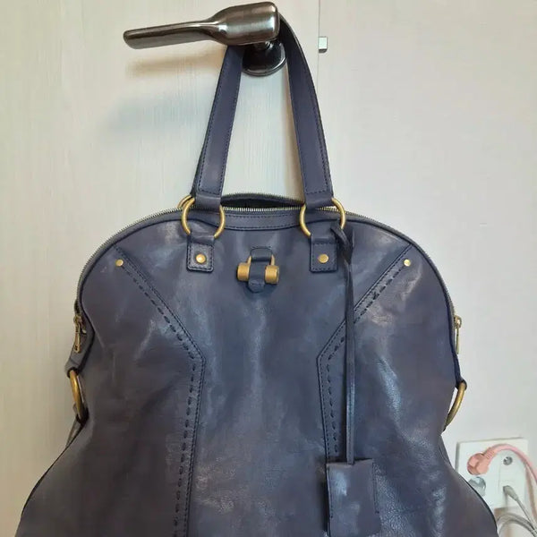 [BUNJANG] Yves Saint Laurent YSL Muse Bag Large Navy/Gold / 입생로랑(YSL) 뮤즈백 라지 네이비/골드