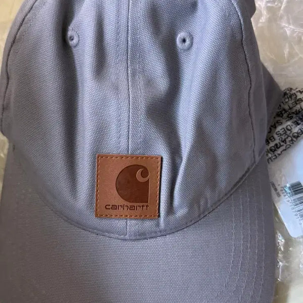 [BUNJANG] Carhartt Baseball Cap Grey Leather Patch / 칼하트 모자