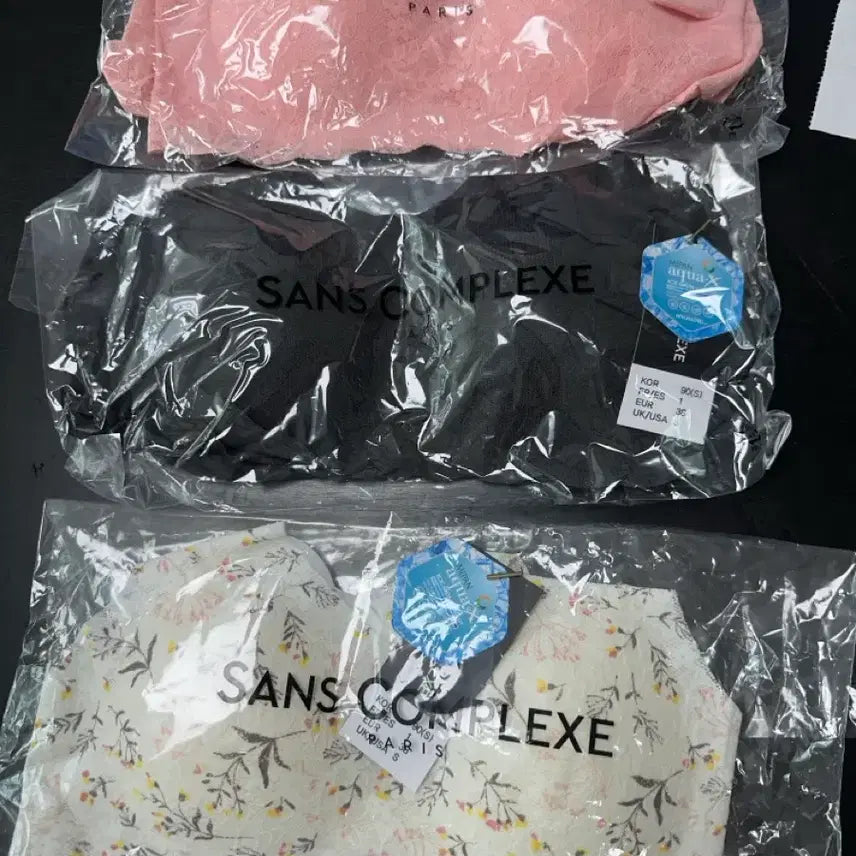 [BUNJANG] Sangcomplex Bra Set 3-Piece Size 90 (S) New / 상콤플렉스 브라 새상품 3개 90 S