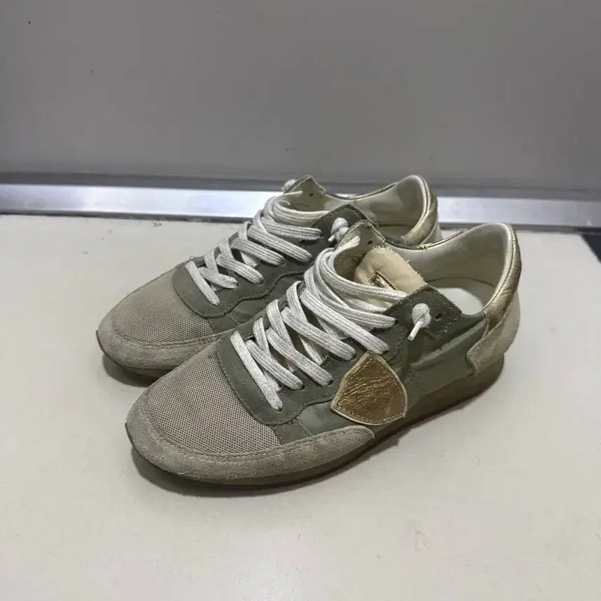 [BUNJANG] Philippe Model Sneakers Khaki/Gold / 필립모델 스니커즈(정품)
