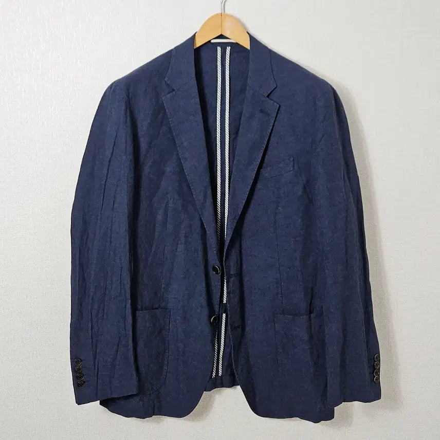 [BUNJANG] Beanpole Linen Blend Chambray Cotton Blazer / 빈폴 린넨 블레이저 샴브레이 코튼자켓 클래식 정장 수트 남성 110
