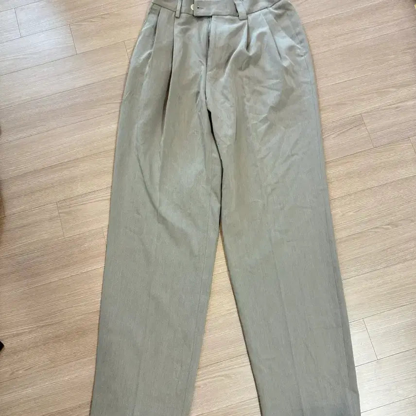 [BUNJANG] JUANG HOMME 2 Pleats Wide Band Trouser Sage / 주앙옴므 슬랙스 2 PLEATS WIDE BAND TROUSER 세이지