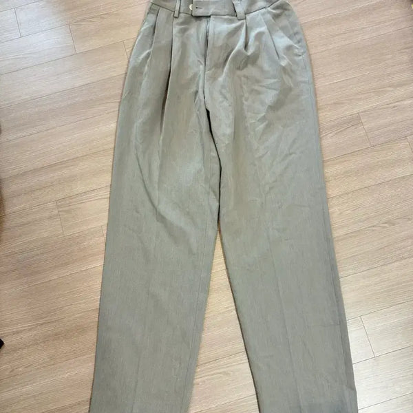 [BUNJANG] JUANG HOMME 2 Pleats Wide Band Trouser Sage / 주앙옴므 슬랙스 2 PLEATS WIDE BAND TROUSER 세이지