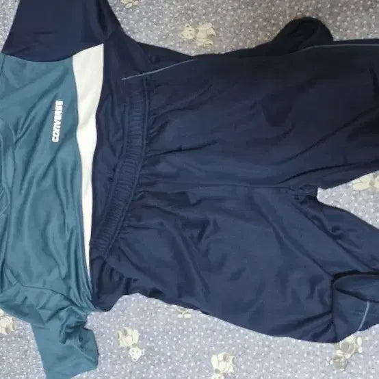 [BUNJANG] Converse Half-Sleeve T-Shirt and Shorts Set / 컨버스 반팔티 네이비/청록색, 반바지