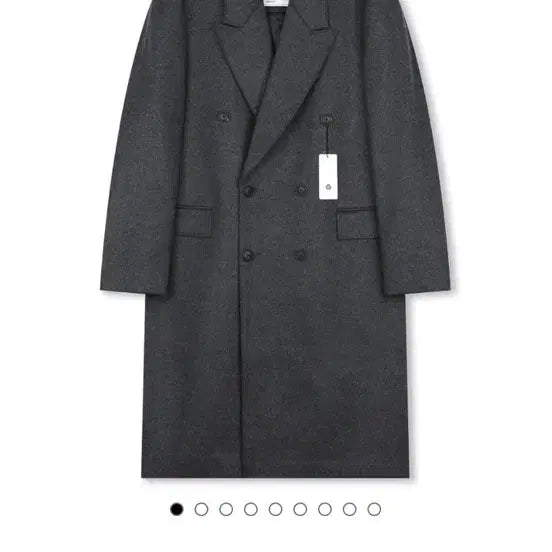 [BUNJANG] BESLOW Oversized Cashmere Double-Breasted Coat Charcoal / BESLOW 오버사이즈 캐시미어 더블 브레스티드 코트 차콜
