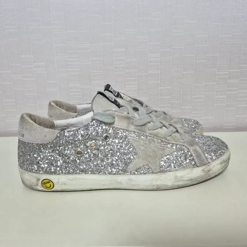 [BUNJANG] Golden Goose Silver Glitter Sneakers / 골든구스 실버 글리터 스니커즈35