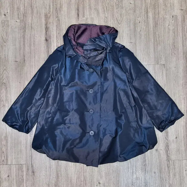[BUNJANG] Issey Miyake Voluminous Neck Pleated Short Jacket / 이세이미야케 볼륨 볼륨넥 주름 숏 자켓 M _ 여성, 실측 확인