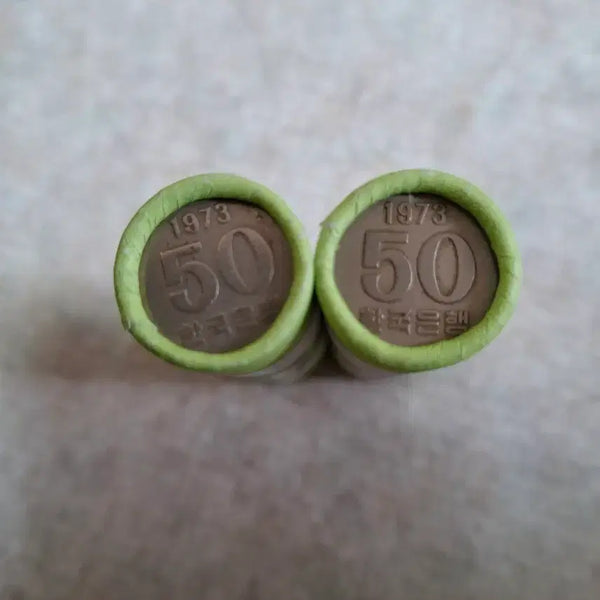 [BUNJANG] 1973 50 Won Coin Bundle Set - 100 Coins / 1973년50주 사용제100개 일괄분양합니다
