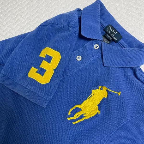 [BUNJANG] Polo Ralph Lauren Big Pony Cropped Shirt / 폴로 랄프로렌 빅포니 블루