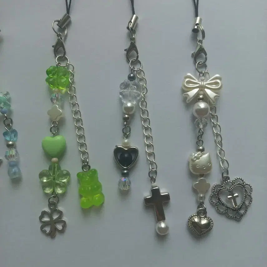 [BUNJANG] Double-Strand Beaded Charm / 다양한 두 줄 비즈키링 모음(3+1 이벤트 중!)