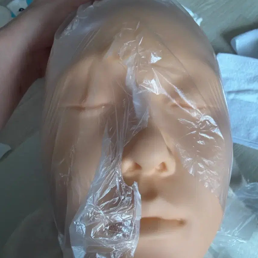 [BUNJANG] Makeup Practice Mannequin Head with Holder / 메이크업실기 마네킹과 홀더