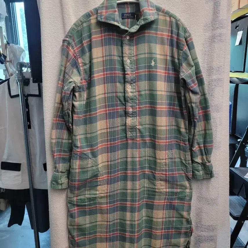 [BUNJANG] Polo Ralph Lauren Women's Long Sleeve Check Dress Size 4 / 폴로 신형  체크 긴팔 원피스 여성 4