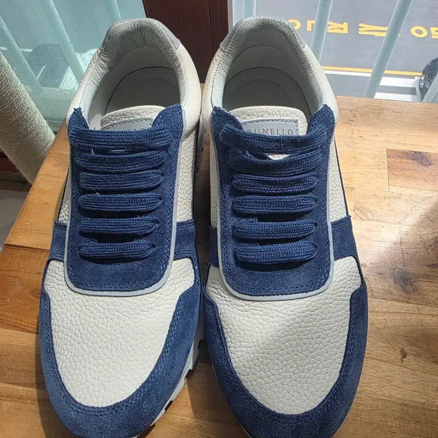 [BUNJANG] Brunello Cucinelli Sneakers White/Blue / 브루넬로 쿠치넬리 스니커즈 화이트/블루