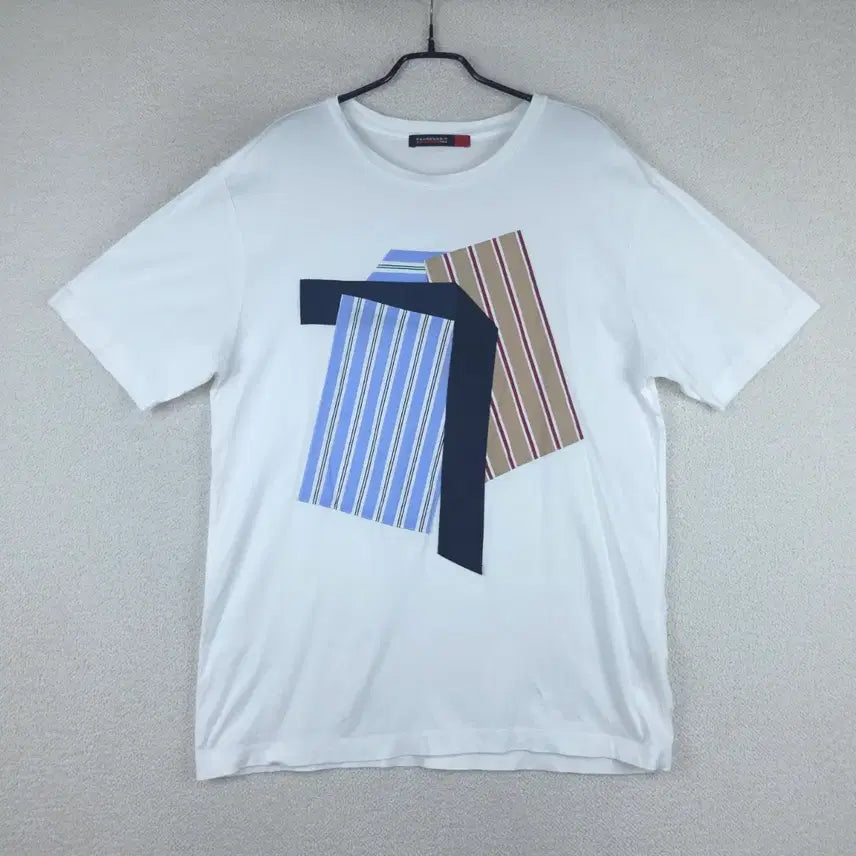 [BUNJANG] Fahrenheit Men's White Cotton T-Shirt (Size 105) / 파렌하이트 남성 화이트 면 반팔티(105)