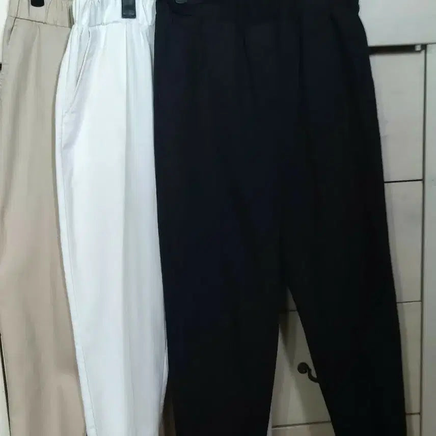 [BUNJANG] Slacks Set (Beige, White, Black) / 바지 베이지/화이트/블랙 세트