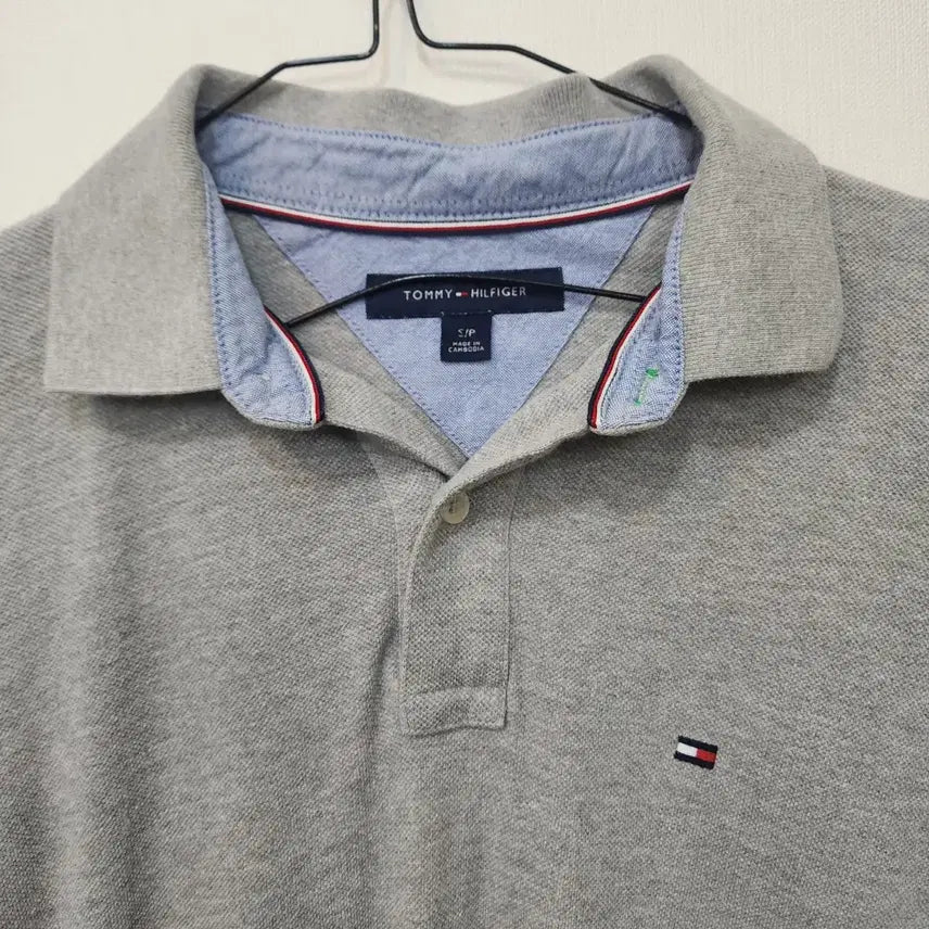[BUNJANG] Tommy Hilfiger Collar T-Shirt Grey Size 95 / 타미힐피거 카라티 그레이색상 95사이즈