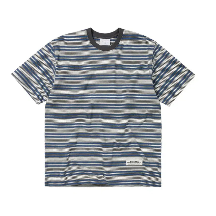 [BUNJANG] thisisneverthat Stripe Blue T-Shirt (Short Sleeve) / 디스이즈네버댓 스트라이프 블루 티셔츠 반팔s