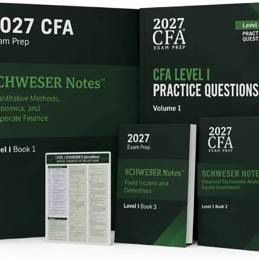 [BUNJANG] CFA Level 1 Schweser, MOK, Curriculum Books, Practice Questions, Quick Sheets (2027 Edition) / 2027 cfa level1 슈웨이저,목,커리큘럼북,각종 문제,퀵시트