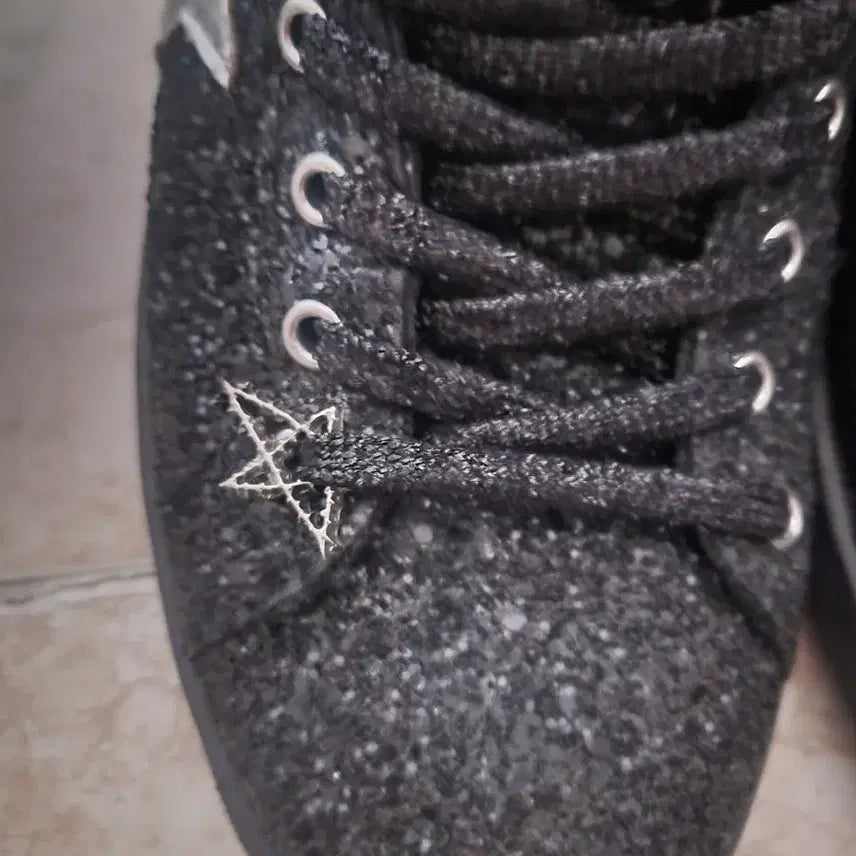 [BUNJANG] Golden Goose Pascal Black Glitter Sneakers / 골든구스 파스칼레 반짝이블랙 스니커즈