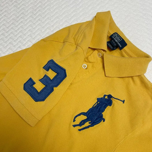 [BUNJANG] Polo Ralph Lauren Big Pony Cropped Sweater / 폴로 랄프로렌 빅포니 옐로우